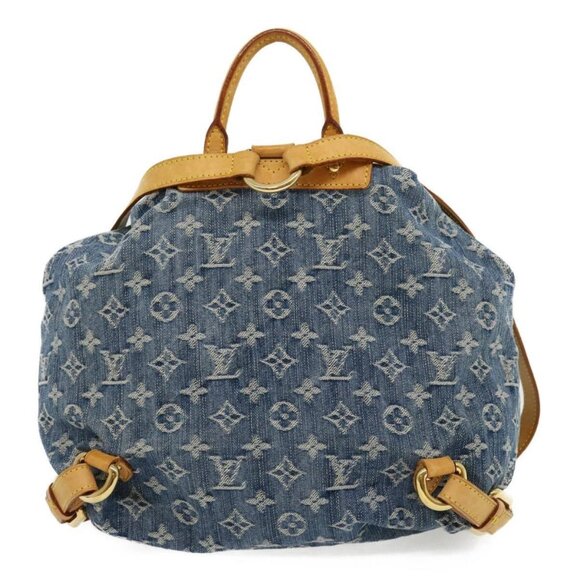 LOUIS VUITTON Monogram Denim Sac A Dos GM Backpack Blue M95056 LV Auth 30454A - Picture 2 of 16